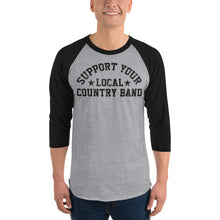 Load image into Gallery viewer, Support Local Unisex 3/4 sleeve raglan shirt