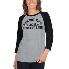 Load image into Gallery viewer, Support Local Unisex 3/4 sleeve raglan shirt