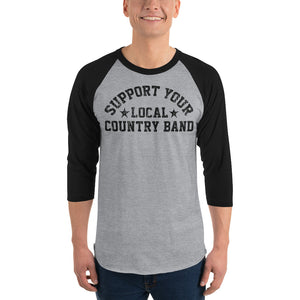Support Local Unisex 3/4 sleeve raglan shirt